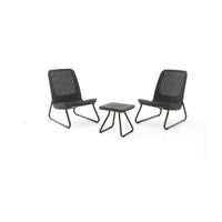 Set salotto da esterno Canmore, Salottino outdoor, Set da balcone o giardino, Composizione soggiorno per esterni, 78x54 h79 cm, Antracite