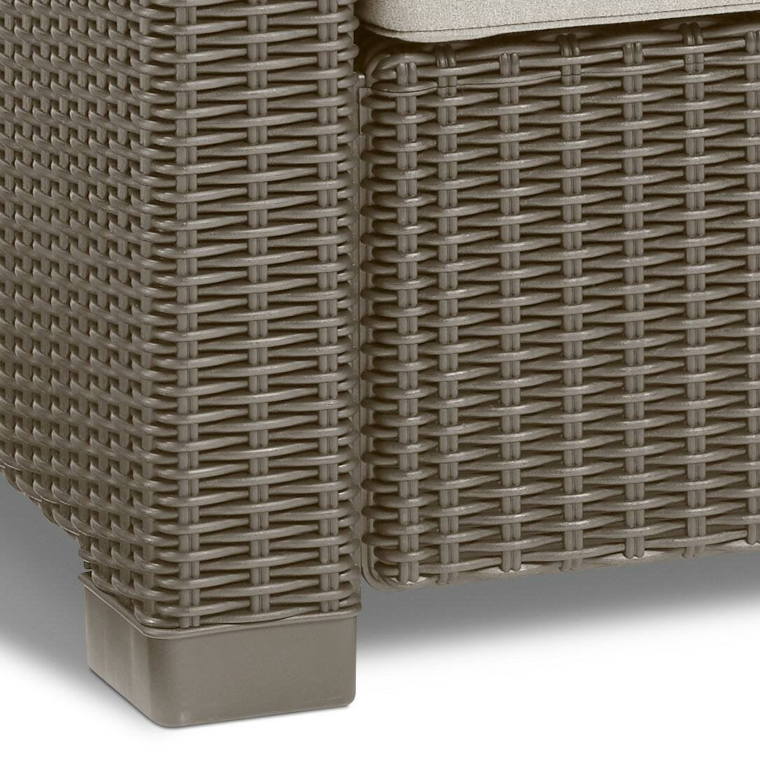 Set di 2 poltrone da esterno Miramichi, Poltroncina da giardino, Seduta outdoor, Poltrona per esterni, 83x68 h72 cm, Tortora