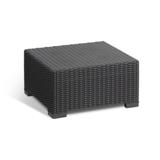 Tavolino da esterno Parksville, Tavolo basso da giardino, Mobiletto outdoor multiuso, Mensola multifunzione, 68x68 h35 cm, Antracite