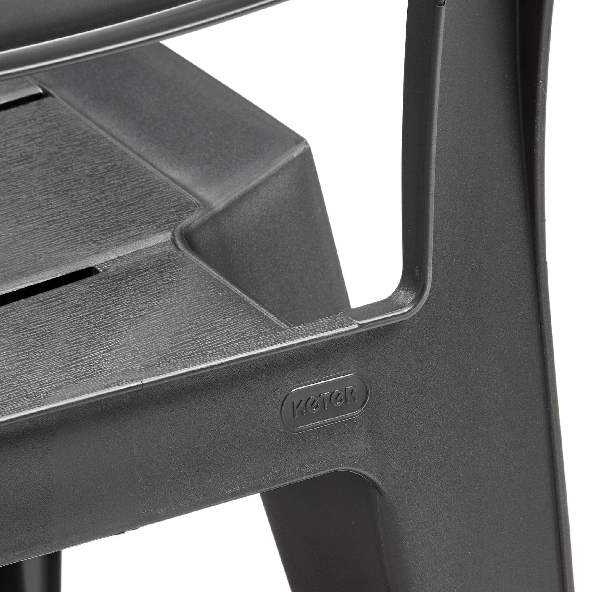 Set di 6 sedie da esterno Courtenay, Seggiola da giardino, Seduta outdoor multiuso, Panchina da giardino, 62x59 h79 cm, Antracite