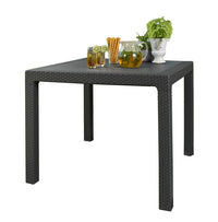 Tavolo da esterno Terrace, Base per picnic, Piano da pranzo da giardino, Banco outdoor multiuso, 95x95 h75 cm, Antracite