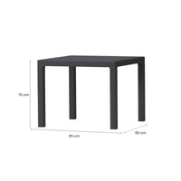 Tavolo da esterno Terrace, Base per picnic, Piano da pranzo da giardino, Banco outdoor multiuso, 95x95 h75 cm, Antracite