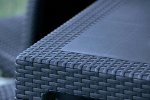 Tavolo da esterno Pickering, Base per picnic, Piano da pranzo da giardino, Banco outdoor multiuso, 95x161 h75 cm, Antracite