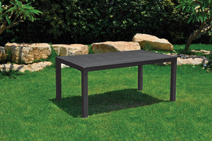 Tavolo da esterno Pickering, Base per picnic, Piano da pranzo da giardino, Banco outdoor multiuso, 95x161 h75 cm, Antracite