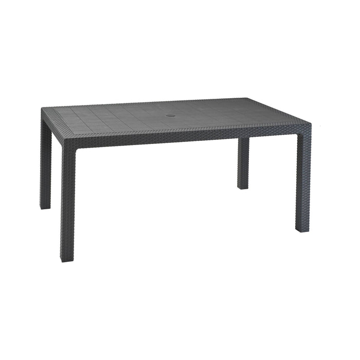 Tavolo da esterno Pickering, Base per picnic, Piano da pranzo da giardino, Banco outdoor multiuso, 95x161 h75 cm, Antracite
