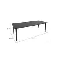Tavolo da esterno Camrose, Base per picnic, Piano da pranzo da giardino, Banco outdoor multiuso, 235x98 h74 cm, Antracite