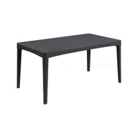 Tavolo da esterno Salmon, Base per picnic, Piano da pranzo da giardino, Banco outdoor multiuso, 160x90 h74 cm, Antracite