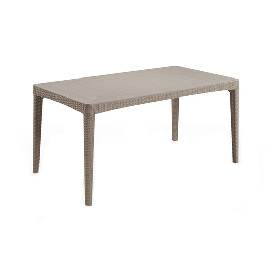 Tavolo da esterno Salmon, Base per picnic, Piano da pranzo da giardino, Banco outdoor multiuso, 160x90 h74 cm, Tortora
