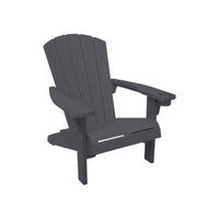 Sedia da esterno Creston, Seggiola da giardino, Seduta outdoor multiuso, Panchina da giardino, 80x93 h93 cm, Antracite