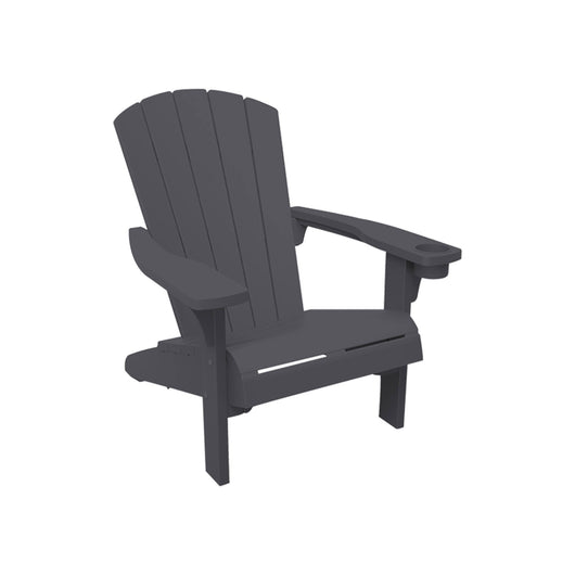 Sedia da esterno Creston, Seggiola da giardino, Seduta outdoor multiuso, Panchina da giardino, 80x93 h93 cm, Antracite