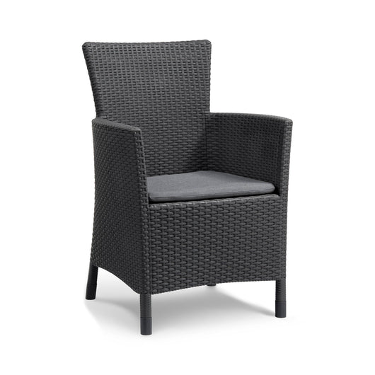 Poltrona da esterno Steinbach, Poltroncina da giardino, Seduta outdoor, Poltrona per esterni, 62x60 h89 cm, Antracite