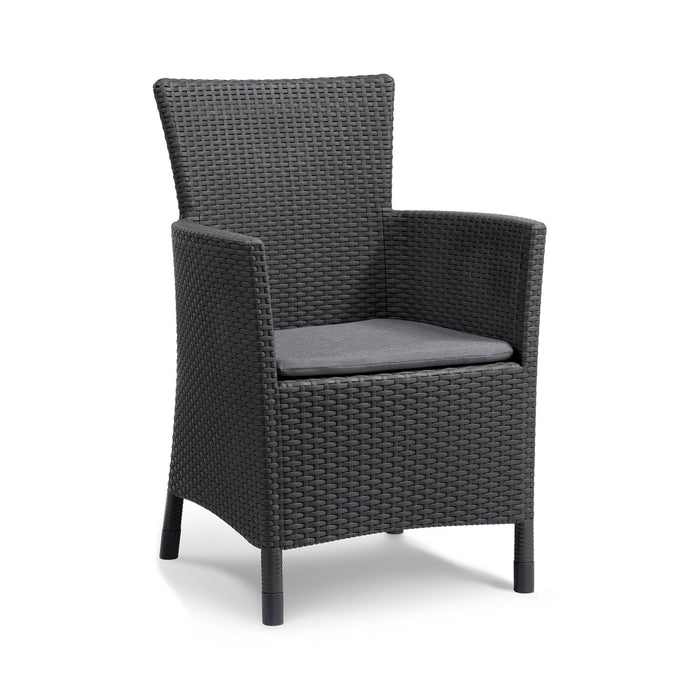 Poltrona da esterno Steinbach, Poltroncina da giardino, Seduta outdoor, Poltrona per esterni, 62x60 h89 cm, Antracite