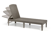 Lettino prendisole Glace, Sdraio da giardino, Letto pieghevole outdoor, Sedia reclinabile, 188x58 h29 cm, Tortora