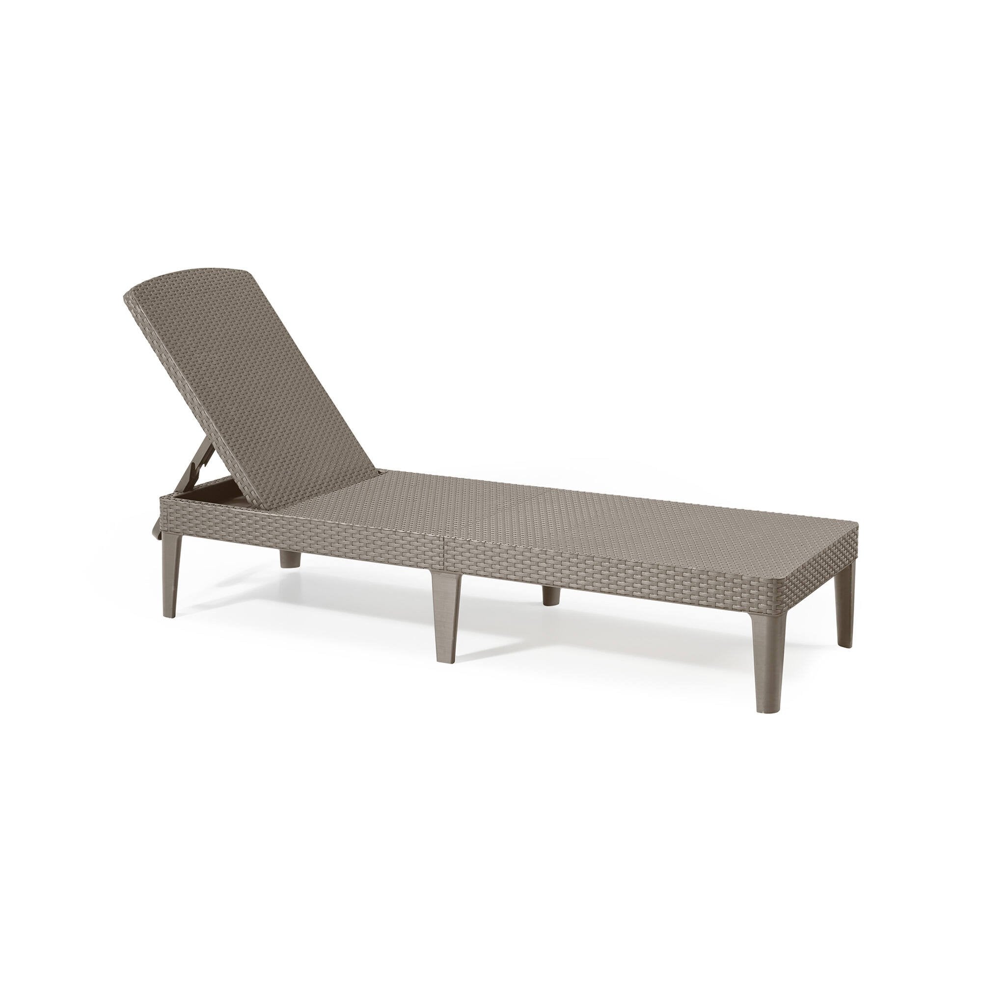 Lettino prendisole Glace, Sdraio da giardino, Letto pieghevole outdoor, Sedia reclinabile, 188x58 h29 cm, Tortora