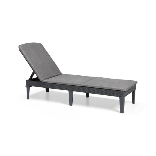 Lettino prendisole Glace, Sdraio da giardino, Letto pieghevole outdoor, Sedia reclinabile, 188x58 h29 cm, Antracite e Grigio