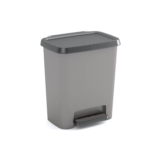 Pattumiera Carleton, Cestino portarifiuti, Bidone per raccolta differenziata, Mobile per spazzatura, 38x28 h43 cm, Grigio scuro