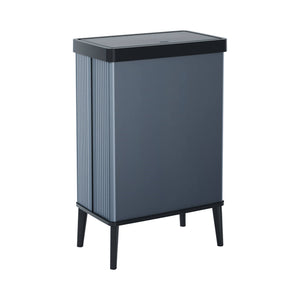 Pattumiera Tofino, Cestino portarifiuti, Bidone per raccolta differenziata, Mobile per spazzatura, 44x27 h69 cm, Blu