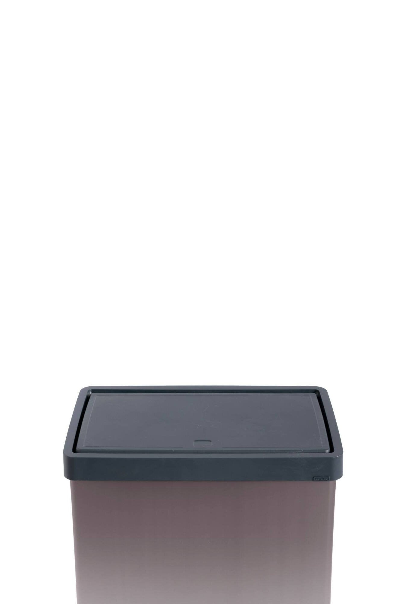 Pattumiera Tofino, Cestino portarifiuti, Bidone per raccolta differenziata, Mobile per spazzatura, 44x27 h69 cm, Marrone