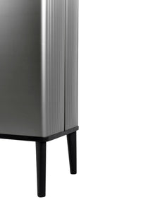 Pattumiera Tofino, Cestino portarifiuti, Bidone per raccolta differenziata, Mobile per spazzatura, 44x27 h69 cm, Grigio scuro