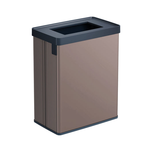 Pattumiera Longueuil, Cestino portarifiuti, Bidone per raccolta differenziata, Mobile per spazzatura, 44x27 h69 cm, Marrone