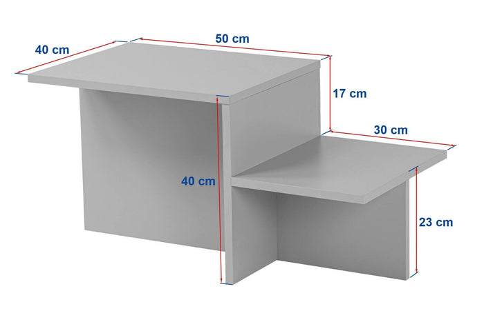 Tavolino da salotto Varian, Tavolo basso da caffè, Portariviste per divano, Ripiano da soggiorno, 80x40 h40 cm, Pino