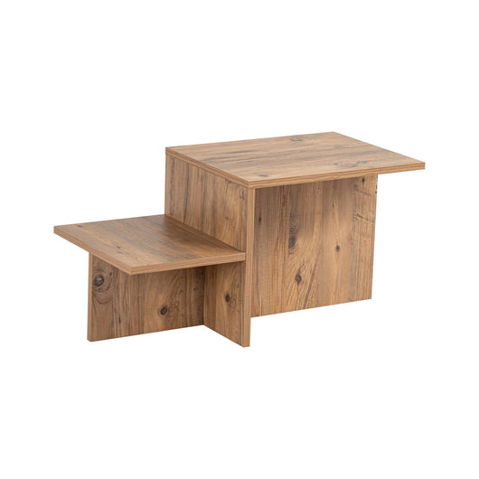 Tavolino da salotto Varian, Tavolo basso da caffè, Portariviste per divano, Ripiano da soggiorno, 80x40 h40 cm, Pino