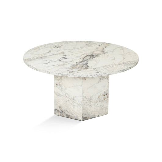 Tavolino da salotto Ridoc, Tavolo basso da caffè, Portariviste per divano, Ripiano da soggiorno, 80x80 h40 cm, Marmo