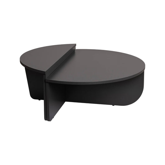 Tavolino da salotto Feyre, Tavolo basso da caffè, Portariviste per divano, Ripiano da soggiorno, 90x60 h35 cm, Antracite