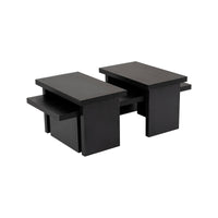 Tavolino da salotto Amarantha, Tavolo basso da caffè, Portariviste per divano, Ripiano da soggiorno, 110x45 h42 cm, Nero