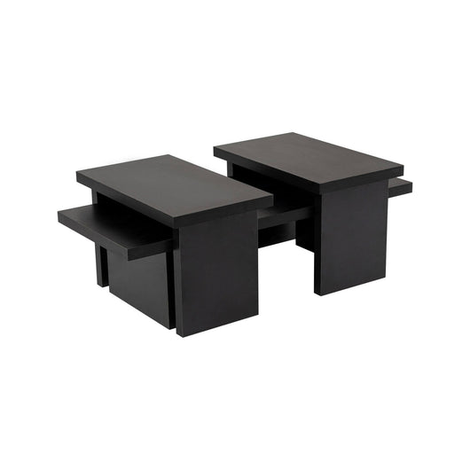 Tavolino da salotto Amarantha, Tavolo basso da caffè, Portariviste per divano, Ripiano da soggiorno, 110x45 h42 cm, Nero