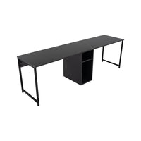 Scrivania Violet, Scrittoio multiuso, Tavolo per ufficio porta PC, Piano di lavoro, 240x60 h74 cm, Antracite