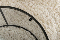 Tavolino da salotto Geralt, Tavolo basso da caffè, Portariviste per divano, Ripiano da soggiorno, 80x80 h43 cm, Nero e Grigio