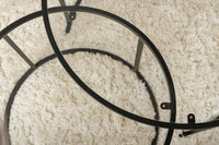 Set di 2 tavolini da salotto Aedion, Tavolo basso da caffè, Portariviste per divano, Ripiano da soggiorno, 80x80 h43 cm, Nero e Trasparente