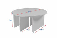 Tavolino da salotto Tairn, Tavolo basso da caffè, Portariviste per divano, Ripiano da soggiorno, 90x90 h41 cm, Pino