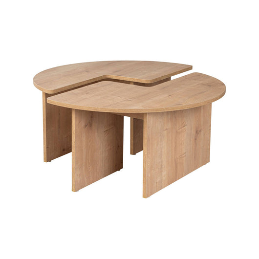 Tavolino da salotto Tairn, Tavolo basso da caffè, Portariviste per divano, Ripiano da soggiorno, 90x90 h41 cm, Quercia