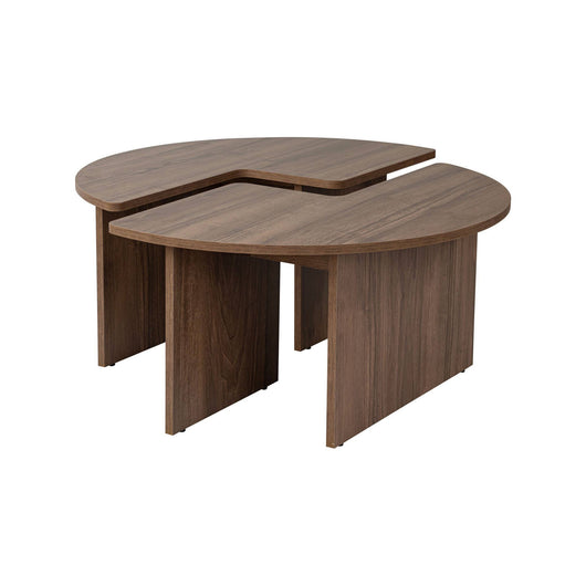 Tavolino da salotto Tairn, Tavolo basso da caffè, Portariviste per divano, Ripiano da soggiorno, 90x90 h41 cm, Noce