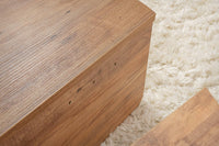 Tavolino da salotto Dain, Tavolo basso da caffè, Portariviste per divano, Ripiano da soggiorno, 90x60 h35 cm, Pino