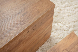 Tavolino da salotto Dain, Tavolo basso da caffè, Portariviste per divano, Ripiano da soggiorno, 90x60 h35 cm, Pino