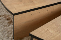 Tavolino da salotto Dain, Tavolo basso da caffè, Portariviste per divano, Ripiano da soggiorno, 90x60 h35 cm, Quercia e Nero