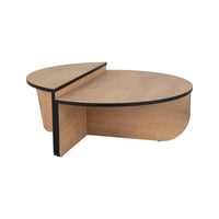 Tavolino da salotto Dain, Tavolo basso da caffè, Portariviste per divano, Ripiano da soggiorno, 90x60 h35 cm, Quercia e Nero