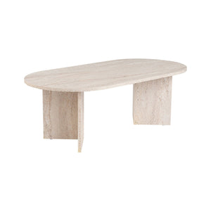 Tavolino da salotto Elain, Tavolo basso da caffè, Portariviste per divano, Ripiano da soggiorno, 119x60 h40 cm, Beige