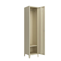 Mobile colonna Soleto, Pensile bagno o cucina, Armadio alto multifunzione, Mobiletto multiuso, 38x38 h180 cm, Panna