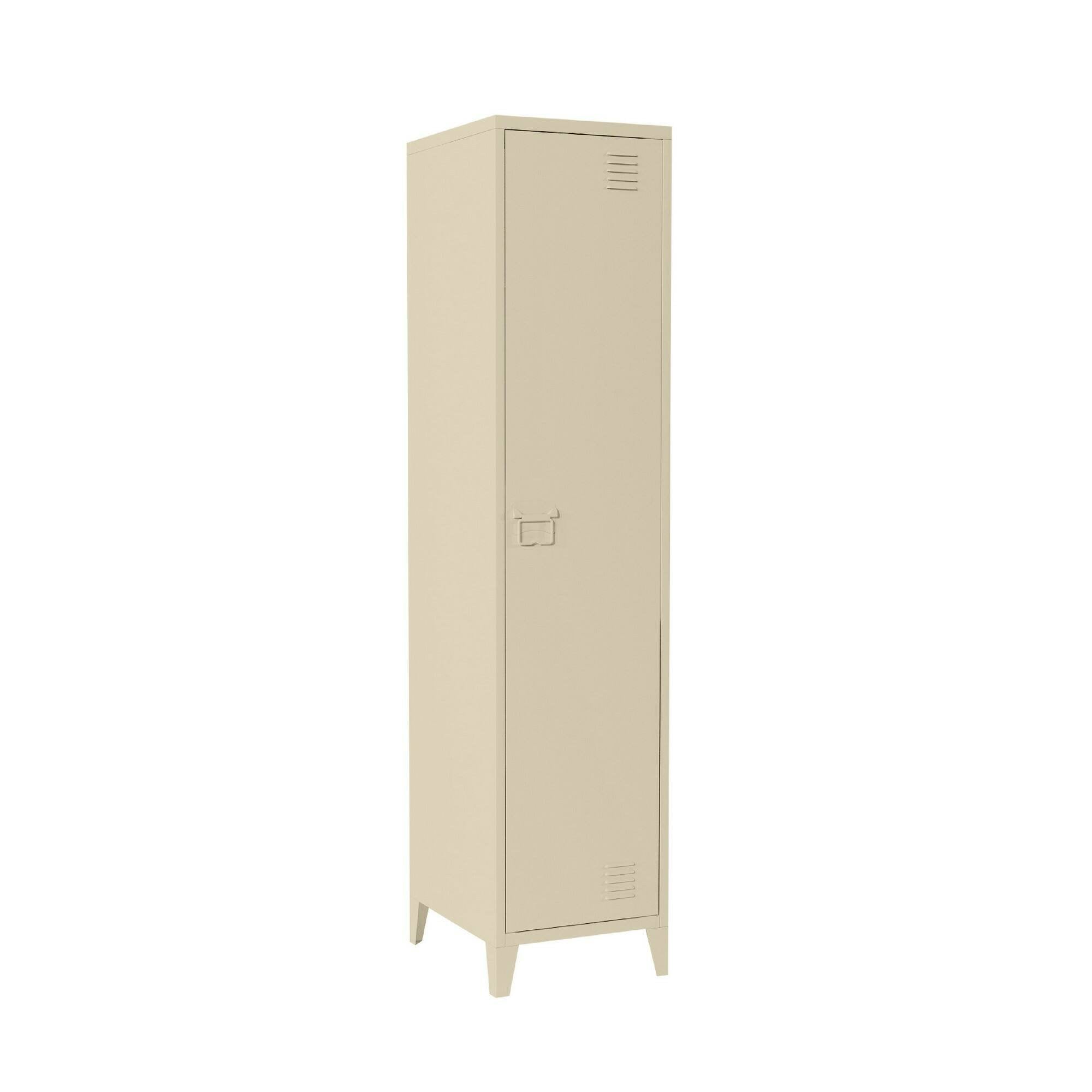 Mobile colonna Soleto, Pensile bagno o cucina, Armadio alto multifunzione, Mobiletto multiuso, 38x38 h180 cm, Panna