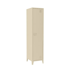 Mobile colonna Soleto, Pensile bagno o cucina, Armadio alto multifunzione, Mobiletto multiuso, 38x38 h180 cm, Panna