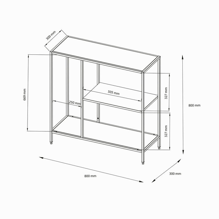 Consolle Noto, Tavolo multiuso, Mobiletto d'appoggio, Scrivania da corridoio, 80x30 h80 cm, Ardesia