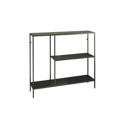 Consolle Noto, Tavolo multiuso, Mobiletto d'appoggio, Scrivania da corridoio, 80x30 h80 cm, Ardesia