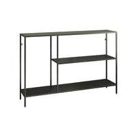 Consolle Vaprio, Tavolo multiuso, Mobiletto d'appoggio, Scrivania da corridoio, 120x30 h80 cm, Ardesia