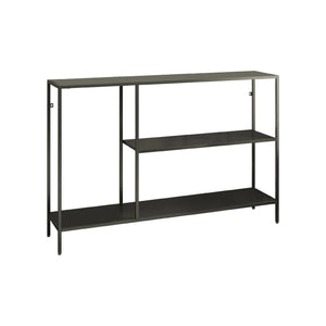 Consolle Vaprio, Tavolo multiuso, Mobiletto d'appoggio, Scrivania da corridoio, 120x30 h80 cm, Ardesia