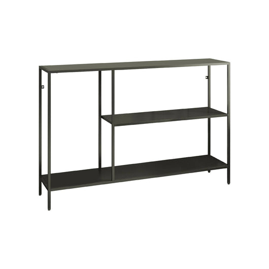 Consolle Vaprio, Tavolo multiuso, Mobiletto d'appoggio, Scrivania da corridoio, 120x30 h80 cm, Ardesia