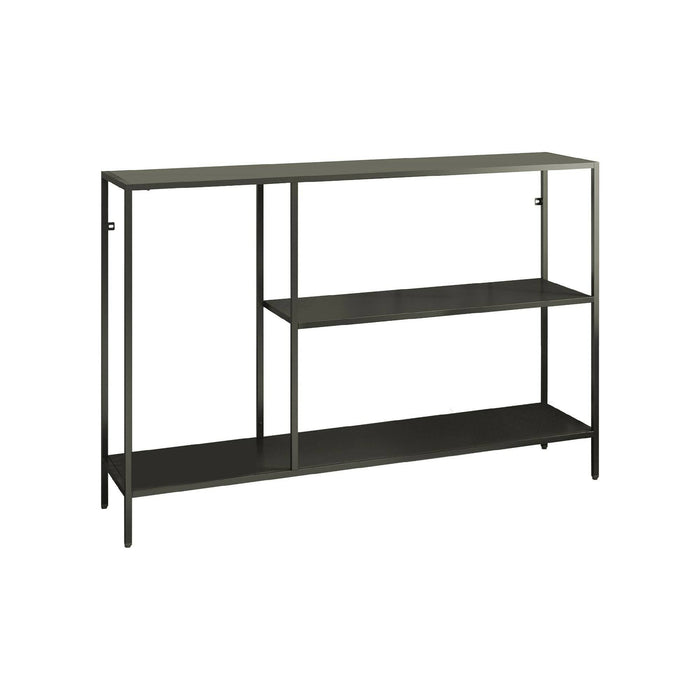 Consolle Vaprio, Tavolo multiuso, Mobiletto d'appoggio, Scrivania da corridoio, 120x30 h80 cm, Ardesia